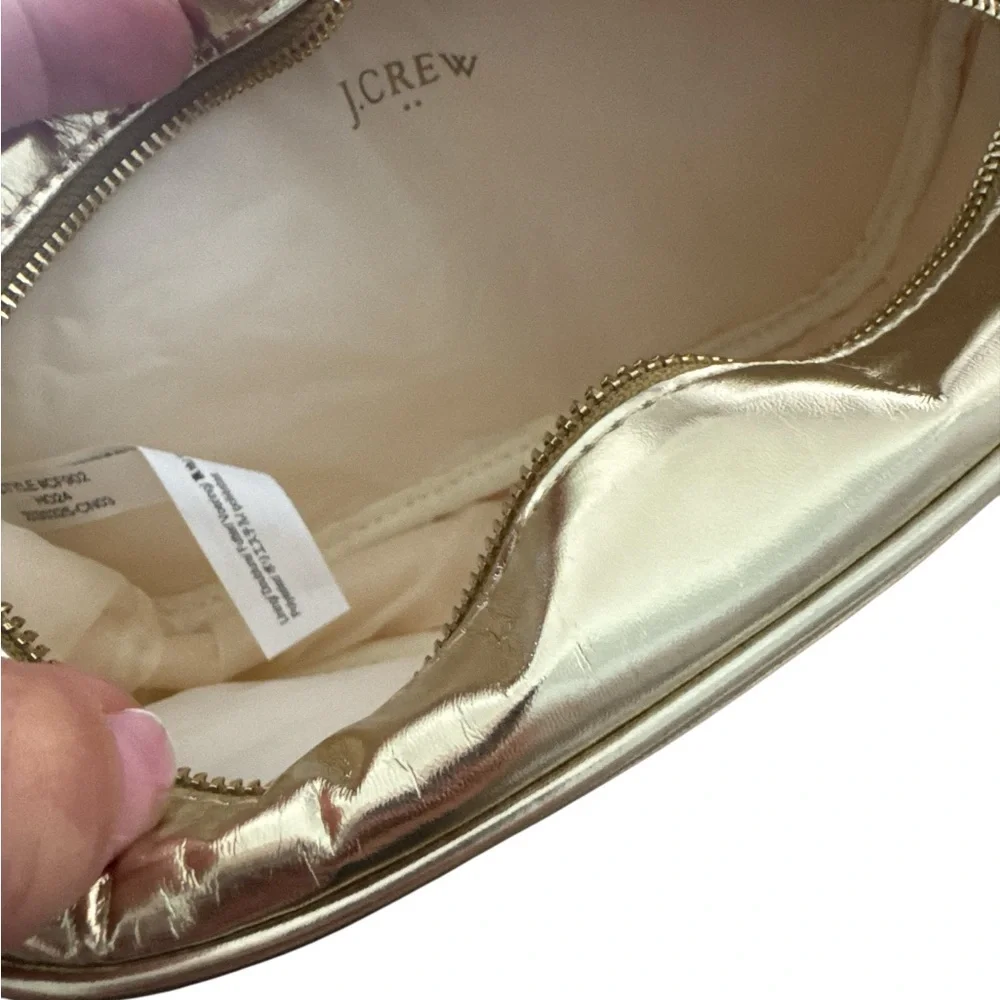 ⭐️NWT J‎ Crew Gold Zipper Pouch